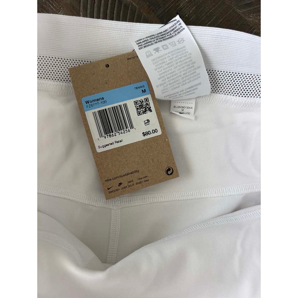 NikeCourt Advantage Tennis Skirt White Dri-FIT Skort Womens Medium NWT - Picture 7 of 8